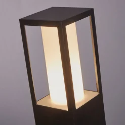 Online Searchlight Pollerleuchte IP44 GU10 73 cm Schwarz Weiß Aluminium