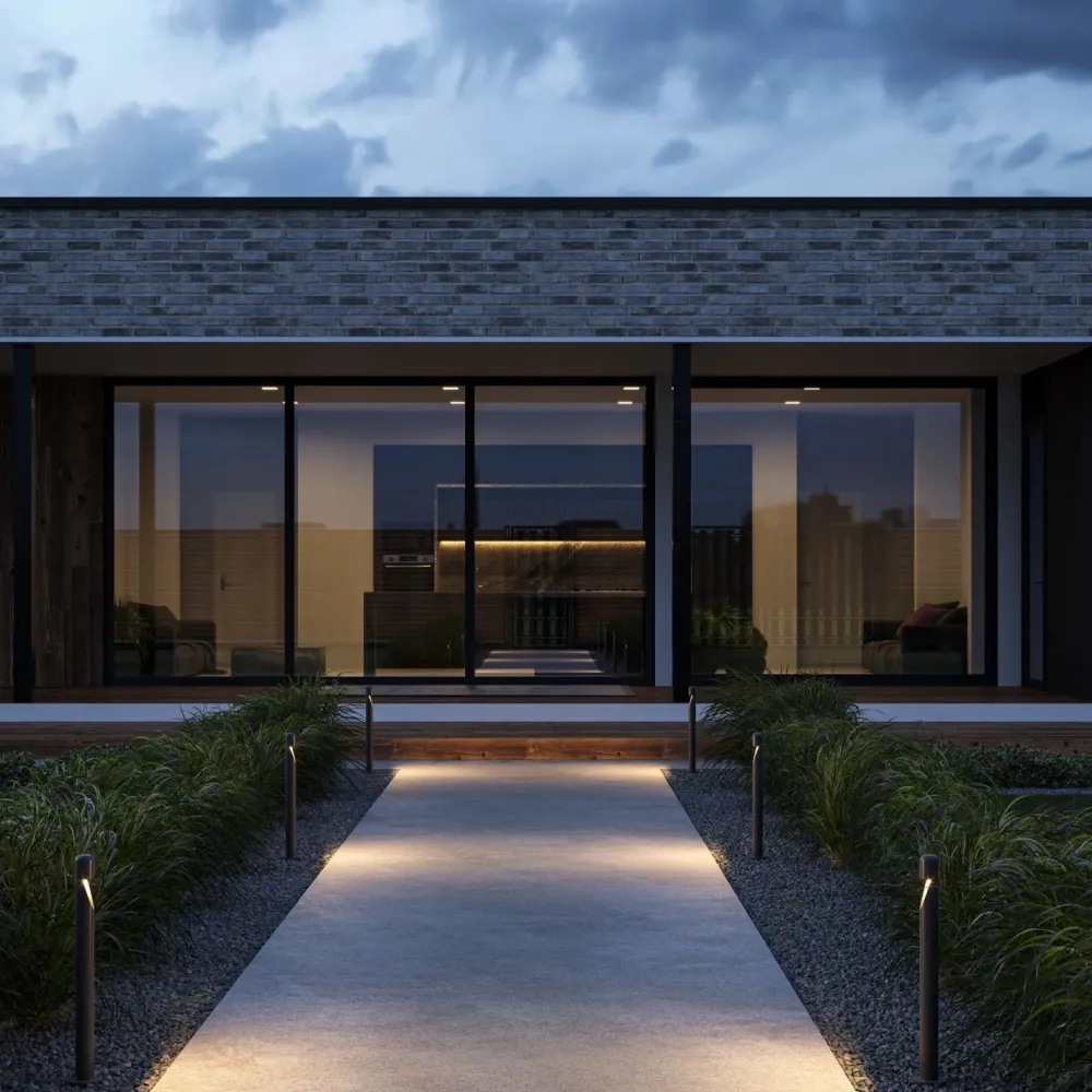 Outlet Maytoni Pollerleuchte LED Metall 60 cm hoch IP65 Graphit rund