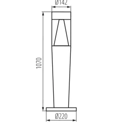 Kanlux Pollerleuchte Modern IP54 Grau 107 cm Garten Weg* Außenleuchten Antik|Außenleuchten Messing
