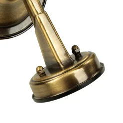 Lido Premium Außenwandleuchte Antik Messing Riffelglas* Rustikale Lampen|Metall Lampen