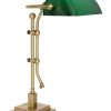 Giovanni Battista Premium Bankerlampe Messing Glas in Grün Schreibtisch* Schreibtischlampen|Glaslampen