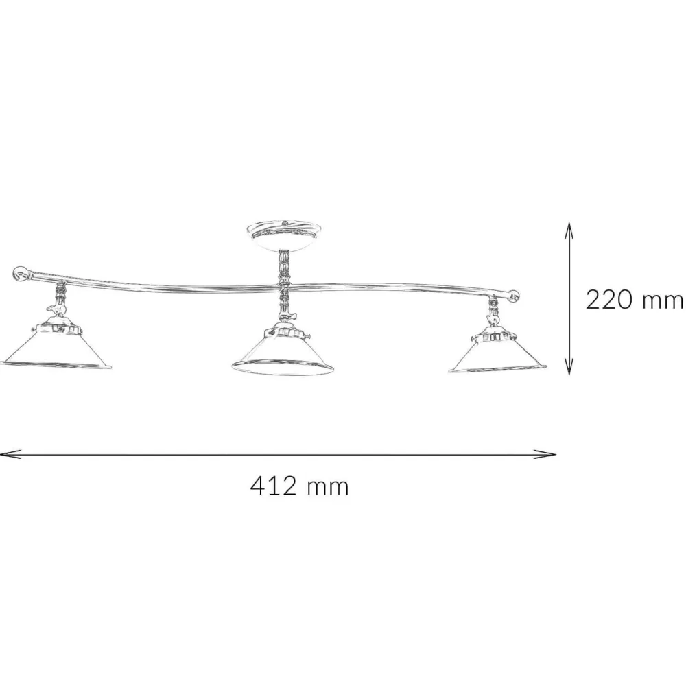 Giovanni Battista Premium Deckenleuchte Bronze Antik 3-flmg* Deckenleuchten|Spots