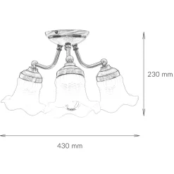 Best Giovanni Battista Premium Deckenleuchte Ø36cm 3-Flmg