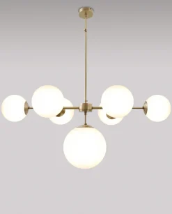 Sale Giovanni Battista Premium Deckenleuchte MUSA Bronze hell Weiß Wohnzimmer