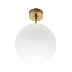 New Giovanni Battista Premium Deckenleuchte MUSA rund Glas Echt-Messing