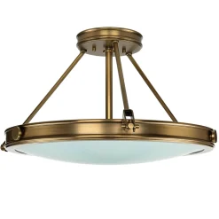 Elstead Premium Deckenleuchte rund Jugendstil in Messing GRACIA* Glaslampen|Designerlampen