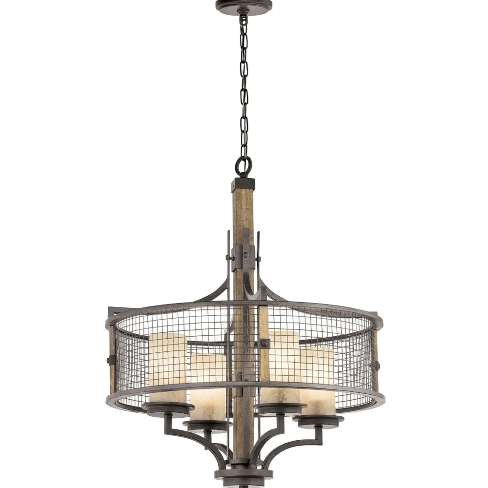 Elstead Premium Hängelampe Groß Ø61cm Eisen Stein Esstisch