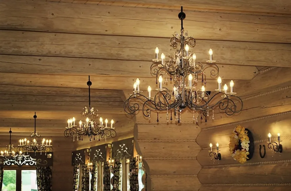 Elstead Premium Kronleuchter Groß Schwarz Silber Kristalle* Designerlampen|Kristalllampen