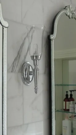 Elstead Premium Messing Lampe Badezimmer IP44 LED in Chrom RAZZO