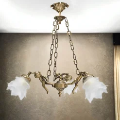 Giovanni Battista Premium Pendelleuchte Putti Bronze* Hängelampen|Esszimmer Lampen