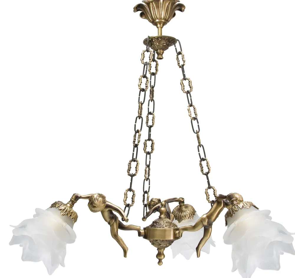 Giovanni Battista Premium Pendelleuchte Putti Bronze* Hängelampen|Esszimmer Lampen