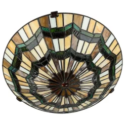 Elstead Premium Tiffany Lampe FARFALLA Buntglas rund Ø42cm* Wohnzimmerlampen|Glaslampen