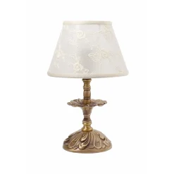 Giovanni Battista Premium Tischleuchte Messing Antik* Messinglampen|Stofflampen