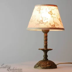 Giovanni Battista Premium Tischleuchte Messing Antik* Messinglampen|Stofflampen