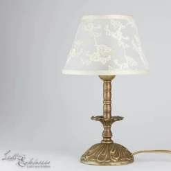 Giovanni Battista Premium Tischleuchte Messing Antik* Messinglampen|Stofflampen