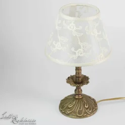 Giovanni Battista Premium Tischleuchte Messing Antik* Messinglampen|Stofflampen
