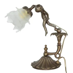 Hot Giovanni Battista Premium Tischleuchte Putte in Bronze