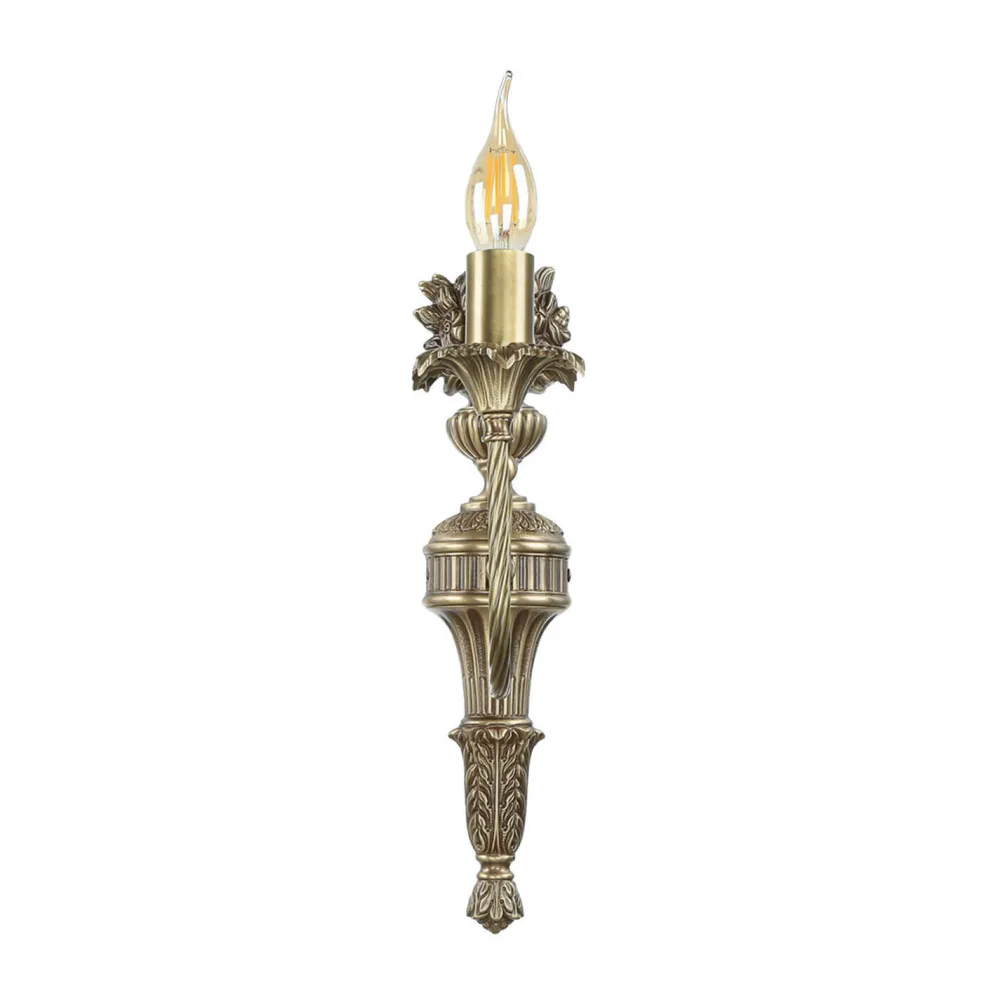 Sale Giovanni Battista Premium Wandlampe Echt-Messing in Bronze Klassisch
