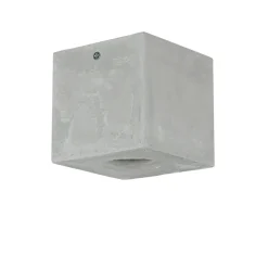 Clearance Sollux Quadratische Betonlampe Decke B:10cm klein GU10
