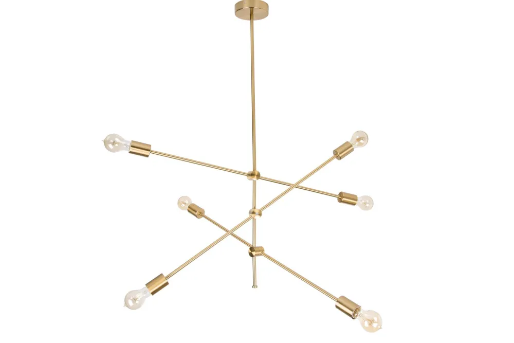 Invicta Interior Retro Deckenleuchte verstellbar Metall E27 in Gold* Deckenleuchten|Bürolampen