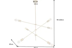 Invicta Interior Retro Deckenleuchte verstellbar Metall E27 in Gold* Deckenleuchten|Bürolampen