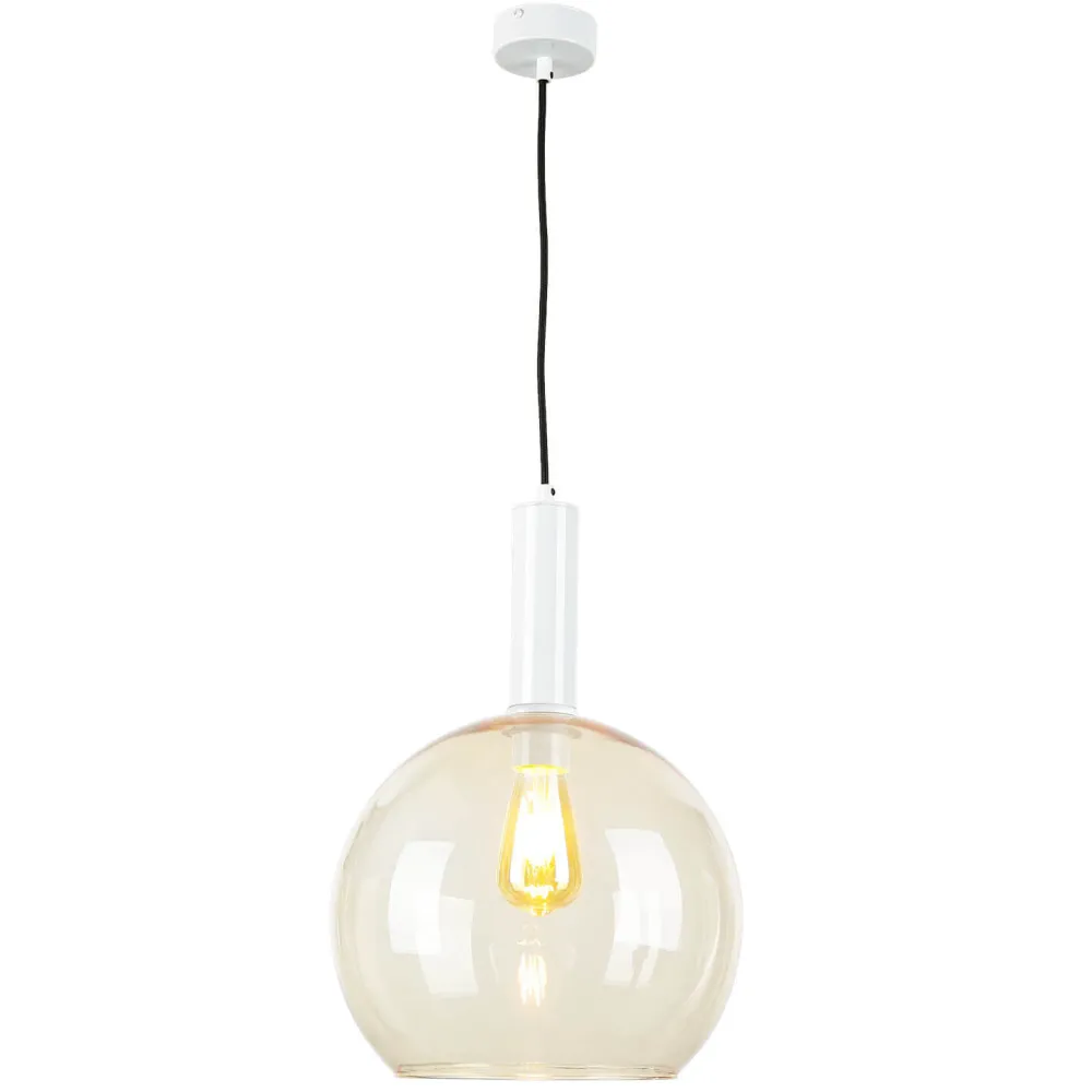 Jupiter Retro Hängelampe in Bernstein LYSITOS Esstisch E27* Hängelampen|Esszimmer Lampen