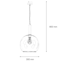 Jupiter Retro Hängelampe in Bernstein LYSITOS Esstisch E27* Hängelampen|Esszimmer Lampen