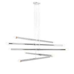 ALDEX Retro Hängelampe Metall E14 L:100 cm stilvoll in Chrom* Hängelampen|Bürolampen