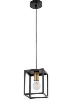 Best Sigma Retro Hängelampe Schwarz Gold bis 0,9 m hängend E27