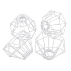 Easylight Retro Lampenschirm Weiß 4er Set für Tischleuchte E14* Lampenschirme