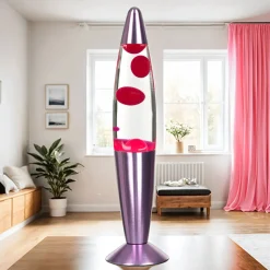 Easylight Retro Lavalampe Pink klar H:36cm Ø9cm Timmy