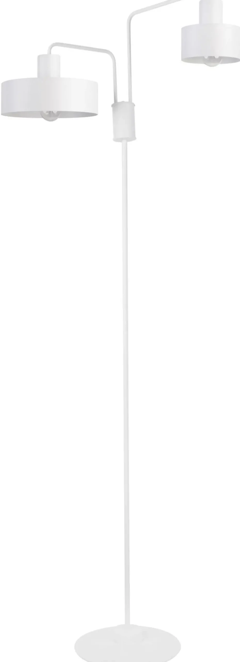 Sigma Retro Stehlampe Metall Weiß 2-flammig Lesen 169 cm hoch* Stehlampen|Wohnzimmerlampen