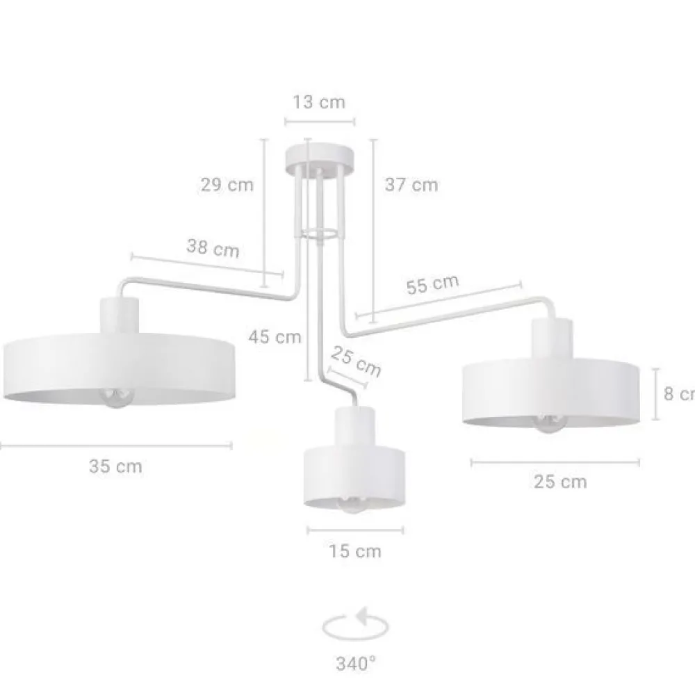 Sigma Retro Stehlampe Metall Weiß 2-flammig Lesen 169 cm hoch* Stehlampen|Wohnzimmerlampen