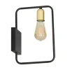 Online Emibig Retro Wandleuchte Schwarz Gold für E27 Metall Wandlampe