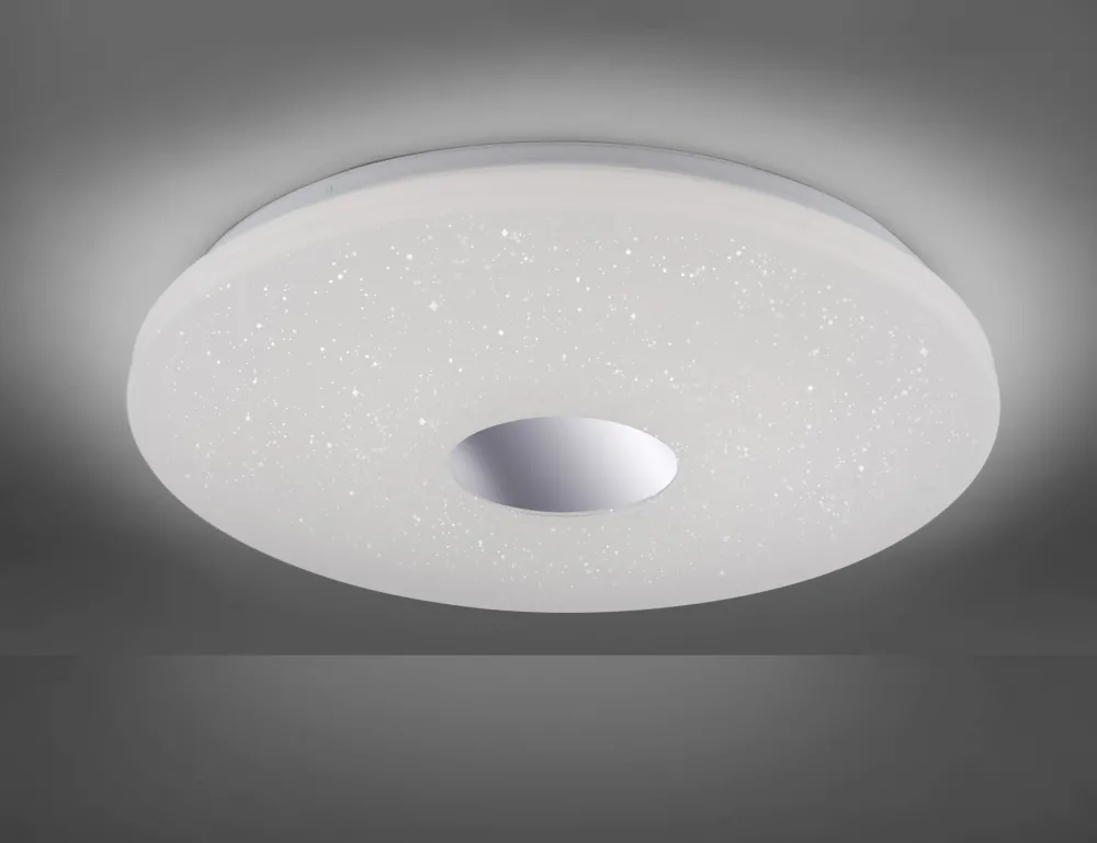 Just Light Romantische LED Deckenlampe Sternenhimmel IP44 in Chrom* Flurlampen|Bürolampen