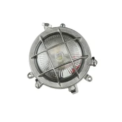 Lido Rostfreie Schiffslampe SERIFOS Messing Riffelglas