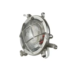 Lido Rostfreie Schiffslampe SERIFOS Messing Riffelglas