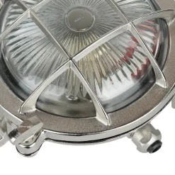 Lido Rostfreie Schiffslampe SERIFOS Messing Riffelglas