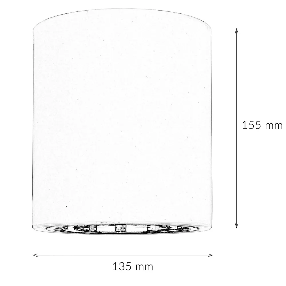 Best Luminex Runde Bauhaus Deckenleuchte DOWNLIGHT ROUND für die Küche