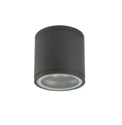 Hot SU-MA Runde Deckenlampe außen IP54 Ø9 cm Anthrazit GU10