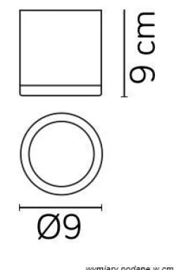 Hot SU-MA Runde Deckenlampe außen IP54 Ø9 cm Anthrazit GU10