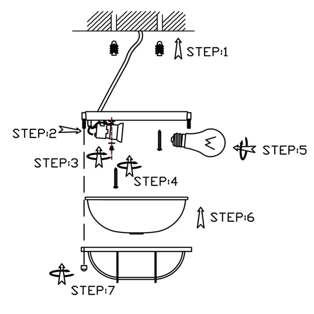 Steinhauer Runde Deckenlampe Braun Riffelglas Metall E27 Bullauge* Deckenleuchten|Badezimmer Lampe
