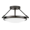Sale Elstead Runde Deckenlampe Metall Glas Ø 42 cm Schwarz Weiß 3x E14