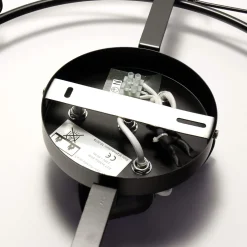 Easylight Runde Deckenlampe Rustikal Ø47cm Glas ATHEN* Glaslampen|Holzlampen