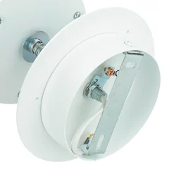 Sollux Runde Deckenlampe Schwarz Ø 30 cm blendarm Stoff Glas* Wohnzimmerlampen|Stofflampen