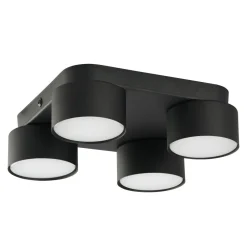 Best TK Lighting Runde Deckenlampe Schwarz Metall GX53 Ø22 cm