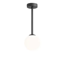ALDEX Runde Deckenlampe Schwarz Glas Metall E14 14 cm blendarm* Deckenleuchten|Badezimmer Lampe
