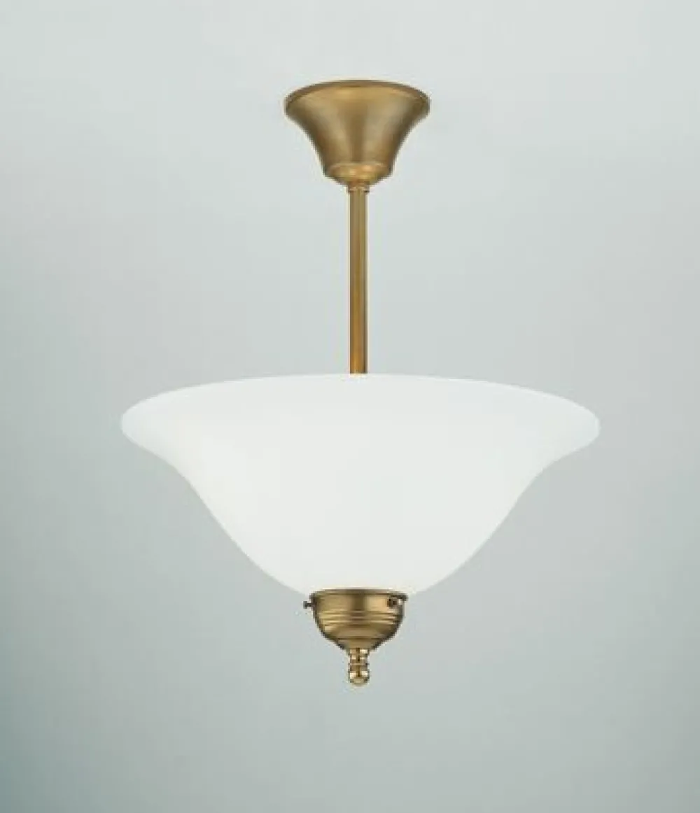 Berliner Messingleuchten Runde Deckenleuchte Berliner Messing Glas E27 Ø35 cm* Bürolampen|Wohnzimmerlampen