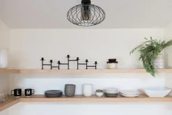 Belis Runde Deckenleuchte E27 Ø34 cm Schwarz blendarm Retro* Flurlampen|Bürolampen