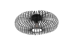 Sale Trio Reality Runde Deckenleuchte Metall Schwarz E27 Ø50 cm Industrie